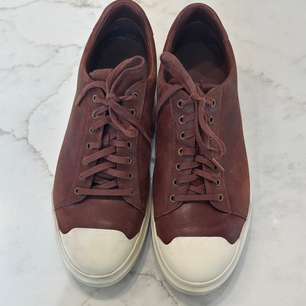 Brown Leather Men's Sneakers